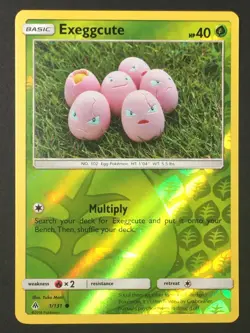 Pokemon TCG Exeggcute 1/131 SM Forbidden Light Common Reverse Holo NM - Image 1