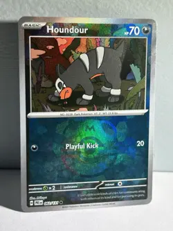Pokemon Houndour 062/131 Holo Masterball Pattern Prismatic Evolutions TCG NM - Image 4