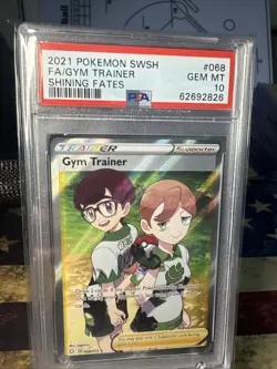 Gym Trainer (Full Art) 068/072 Shining Fates Holo PSA 10 2021 Pokemon - Image 3
