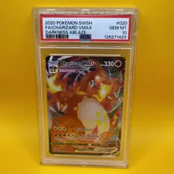 2020 POKEMON SWORD & SHIELD DARKNESS ABLAZE #020 FULL ART/CHARIZARD VMAX PSA 10 - Image 1