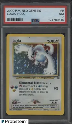 2000 Pokemon Neo Genesis Unlimited Lugia Holo #9 PSA 7 NM - Image 1