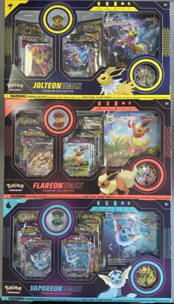 LOT of (3) Pokemon Premium Collection Boxes Jolteon Vaporeon Flareon - Image 1