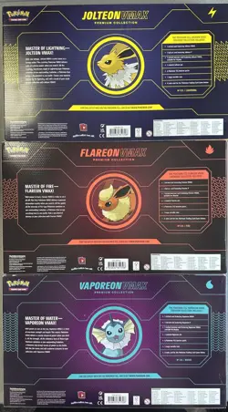 LOT of (3) Pokemon Premium Collection Boxes Jolteon Vaporeon Flareon - Image 2