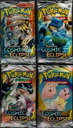 2019 Pokemon Cosmic Eclipse Booster 4-Pack (Set) - Image 1