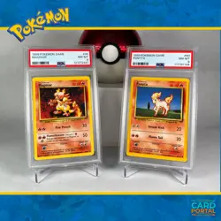 Magmar & Ponyta - Pokemon TCG - 1999 Base Set - Unlimited Edition - PSA 8 - Image 1