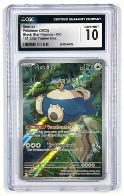 2023 Pokemon Snorlax 151 Elite Trainer Box Black Star Promo CGC 10 - Image 1