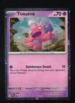 Tinkatink Pokemon Scarlet & Violet SVP 025 Cosmos Holo Black Star Promo NM - Image 1