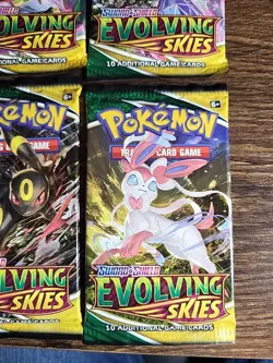 Evolving Skies Pokemon TCG Booster Packs Art Set (4 Packs) FACTORY SEALED - Image 5