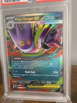 2025 POKEMON PFL EN-PHANTASMAL FLAMES #056 MEGA GENGAR EX PSA 9 - Image 3