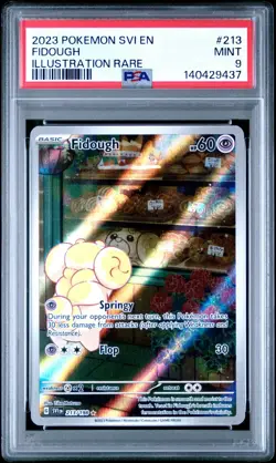 2023 Pokemon Scarlet & Violet Fidough Illustration Rare #213 PSA 9 MINT - Image 1