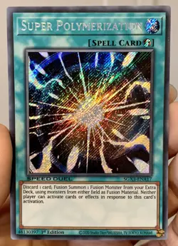 Yugioh Super Polymerization SGX3-ENA17 Secret Rare 1st Ed *LP* w/Tracking - Image 1