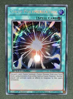 Yugioh Super Polymerization SGX3-ENA17 Secret Rare 1st Ed *LP* w/Tracking - Image 2