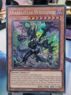YuGiOh! Diabellstar Vengeance ALIN-EN011 Secret Rare 1st Ed - Image 1