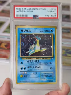 1997 Pokemon Japanese Fossil Lapras #131 PSA 10 GEM MINT - Image 1