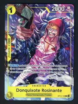 One Piece English - Donquixote Rosinante - Illustration Promo OP12-108 - R - Image 1
