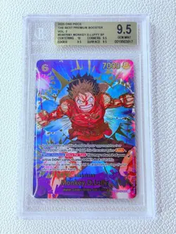 2025 One Piece MONKEY.D.LUFFY SP EB02-061 THE BEST PREMIUM VOL. 2 BGS 9.5 FOIL - Image 1