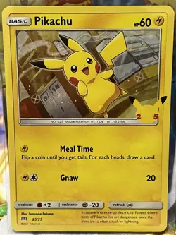 Pikachu 25/25 Holo Celebrations 25th Anniversary McDonald's Pokemon Card NM - Image 4