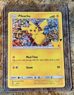 Pikachu 25/25 Holo Celebrations 25th Anniversary McDonald's Pokemon Card - Image 1