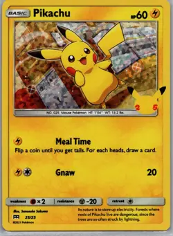 Pikachu 25/25 Holo Celebrations 25th Anniversary McDonald's Pokemon Card NM - Image 1