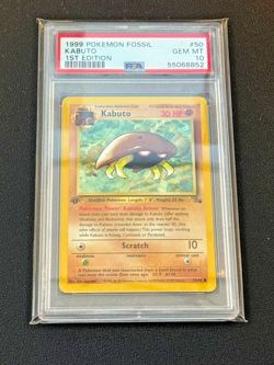 1999 Pokemon Fossil 1st Edition Kabuto #50 PSA 10 GEM MINT - Image 1