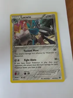 Lucario 63/124 HOLO RARE Pokemon Card TCG 2016 XY Fates Collide Nintendo NM - Image 1