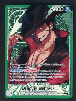 One Piece TCG OP14-020 Dracule Mihawk Leader Alt Art AA Card Game CCG English - Image 1