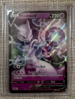 Pokemon TCG Mewtwo v Holo Ultra Rare Card Pokemon Go 030/078 - Image 1