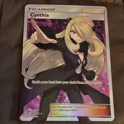 Pokemon Cynthia Full Art 148/156 Ultra Prism Holo Ultra Rare Trainer Card - Image 1