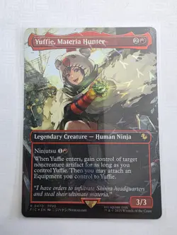 Yuffie, Materia Hunter MTG Final Fantasy (Borderless) (Chocobo Track Foil) Rare - Image 1