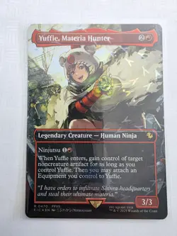 Yuffie, Materia Hunter MTG Final Fantasy (Borderless) (Chocobo Track Foil) Rare - Image 2