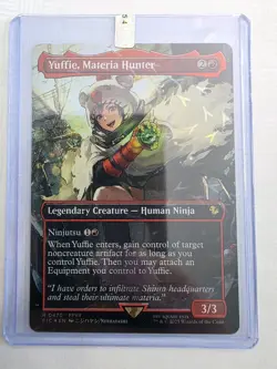 Yuffie, Materia Hunter MTG Final Fantasy (Borderless) (Chocobo Track Foil) Rare - Image 3