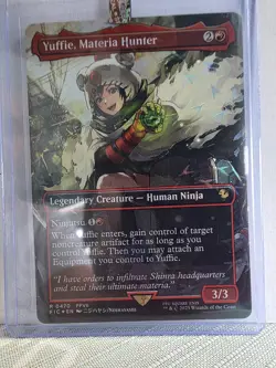 Yuffie, Materia Hunter MTG Final Fantasy (Borderless) (Chocobo Track Foil) Rare - Image 4