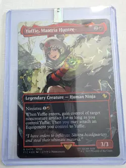 Yuffie, Materia Hunter MTG Final Fantasy (Borderless) (Chocobo Track Foil) Rare - Image 5
