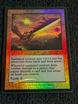 MTG Magic The Gathering Sword of Feast and Famine Judge Promo 2014 - Excellent - Image 2