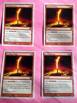 MTG Magic The Gathering Seething Song 216/350 9th Edition (9ED) 2005 NM x4 - Image 1