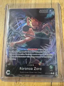 One Piece TCG Roronoa Zoro OP12-020 Leader Alt Art Legacy of the Master English - Image 1