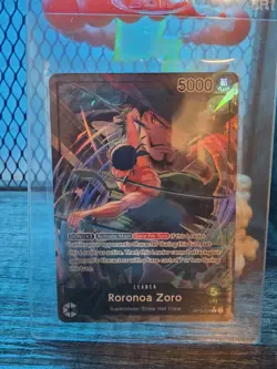One Piece TCG OP12 Legacy of the Master OP12-020 Roronoa Zoro Alt Art Leader NM+ - Image 1