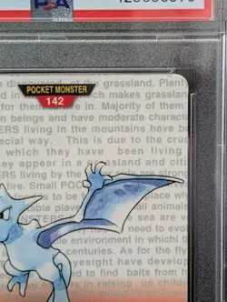 PSA 5 Aerodactyl Carddass Vending Bandai Japanese 1996 Pokemon Card #142 Red - Image 3
