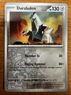 Duraludon SV: Prismatic Evolutions Pokemon 069/131 Reverse Holo NM+ - Image 1