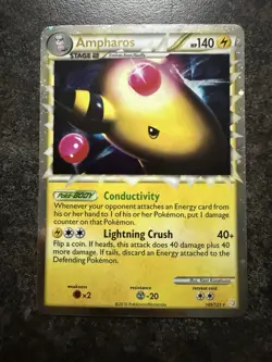Pokemon Ampharos (Prime) Ultra Rare HeartGold SoulSilver 105/123 - Image 1