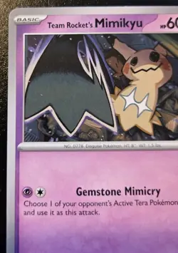 Team Rocket's Mimikyu 087/182 Uncommon Scarlet & Violet: Destined Rivals Pokemon - Image 2