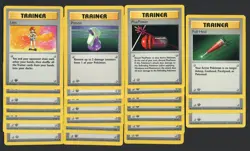 Lot of (24) Assorted 1999 Pokemon Base Set 1st Edition Trainer Cards w/ Pokedexk - Image 1