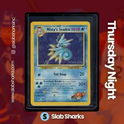 2000 POKEMON GYM HEROES PRE-RELEASE PROMO #9/132 MISTY'S SEADRA STAMPED HOLO - Image 1