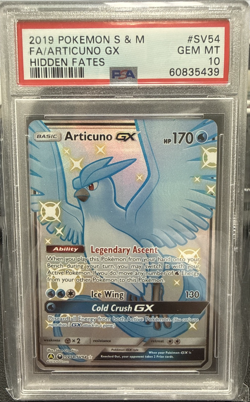 2019 Pokemon S & M Hidden Fates #SV54 FA Articuno Gx PSA 10 - Image 1