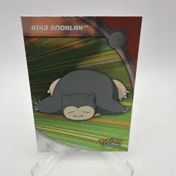 Pokemon Topps Series 2 Heroes & Villains TV WOW LOOK HV14 SNORLAX - Silver Foil - Image 1