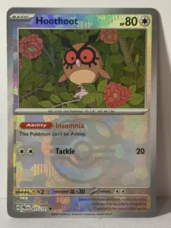 Hoothoot Master Ball 077/131 SV: Prismatic Evolutions NM Pokemon Fast Shipping - Image 1