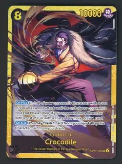 Crocodile -OP14-120 SEC One Piece TCG The Azure Sea's Seven Foil English Gold - Image 1