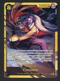 Crocodile -OP14-120 SEC One Piece TCG The Azure Sea's Seven Foil English Gold - Image 1