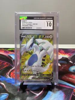 2022 POKEMON CGC 10 LUGIA V 185/195 SILVER TEMPEST ULTRA RARE HOLO - Image 1