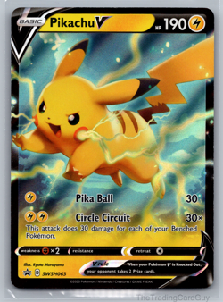 Pokemon - Pikachu V SWSH063 Promo Holo SWSH: Sword & Shield Promo Cards NM - Image 1